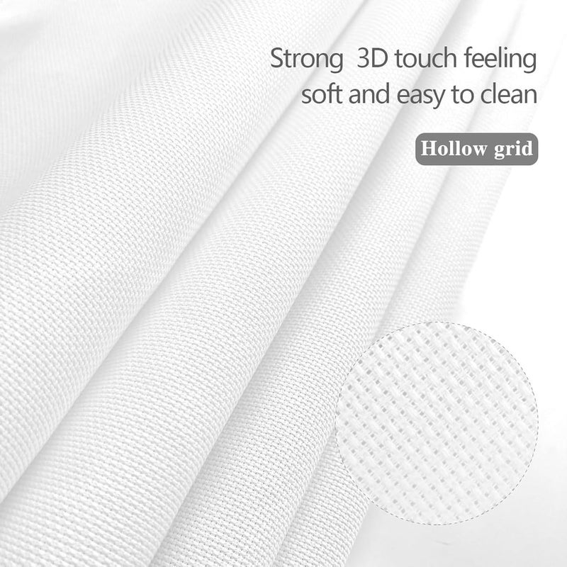 Zhenqing 14CT Aida Cloth - 30x35 Inch Cross Stitch Fabric for Embroidery, Pre-Cut Needlework Material, Acid-Free, Durable Weave(White) - Image 5